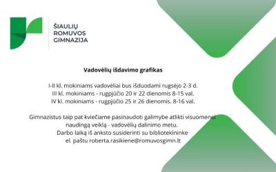Vadovėlių išdavimas