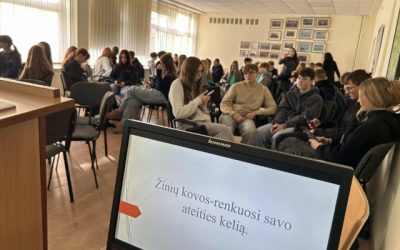 I klasių mokiniai aktyviai tyrinėja karjeros pasaulį