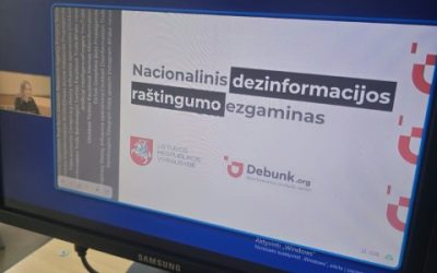 „Romuvos“ gimnazistai dalyvavo Nacionaliniame dezinformacijos raštingumo egzamine